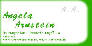 angela arnstein business card